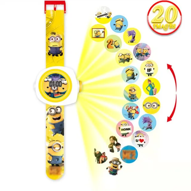 3D Projection Minnie Unicorn Kids Watches Children Toy LED Digital Kid Boys Girls Clock Watches Spiderman Child Watch
