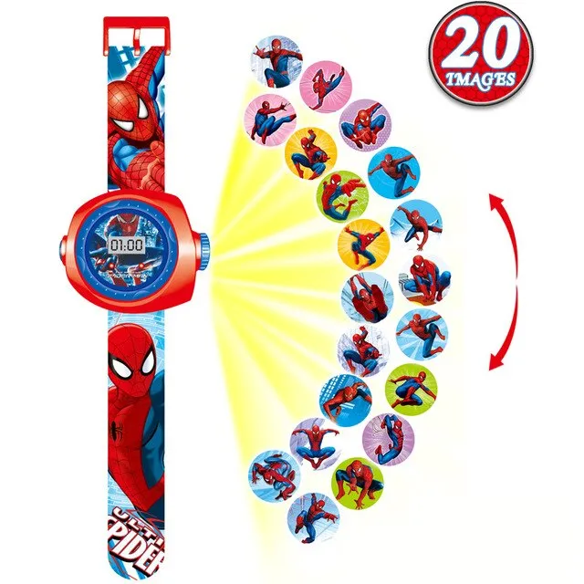 3D Projection Minnie Unicorn Kids Watches Children Toy LED Digital Kid Boys Girls Clock Watches Spiderman Child Watch