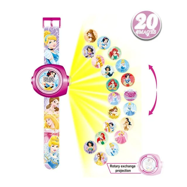 3D Projection Minnie Unicorn Kids Watches Children Toy LED Digital Kid Boys Girls Clock Watches Spiderman Child Watch