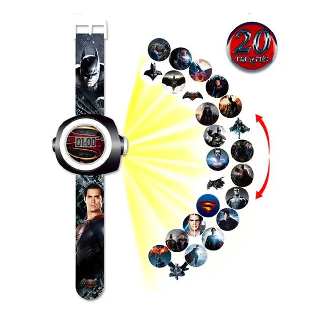 3D Projection Minnie Unicorn Kids Watches Children Toy LED Digital Kid Boys Girls Clock Watches Spiderman Child Watch