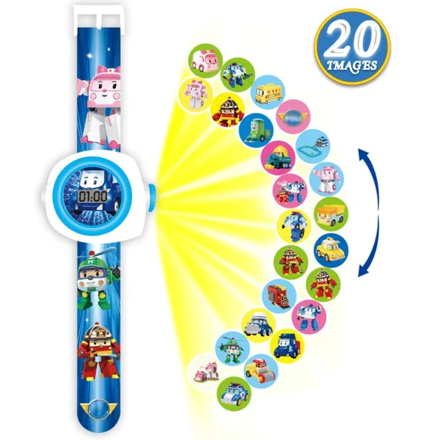 3D Projection Minnie Unicorn Kids Watches Children Toy LED Digital Kid Boys Girls Clock Watches Spiderman Child Watch