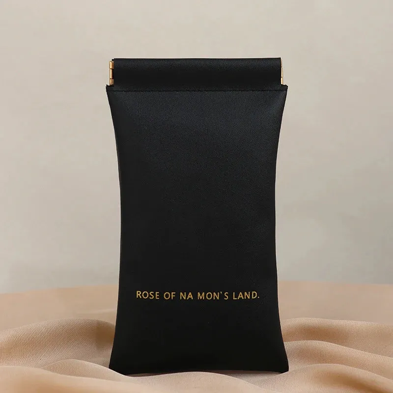 4 Color Soft Leather Reading Glasses Bag Case Waterproof Solid Sun Glasses Pouch Simple Eyewear Storage Bags Eyewear Accessories