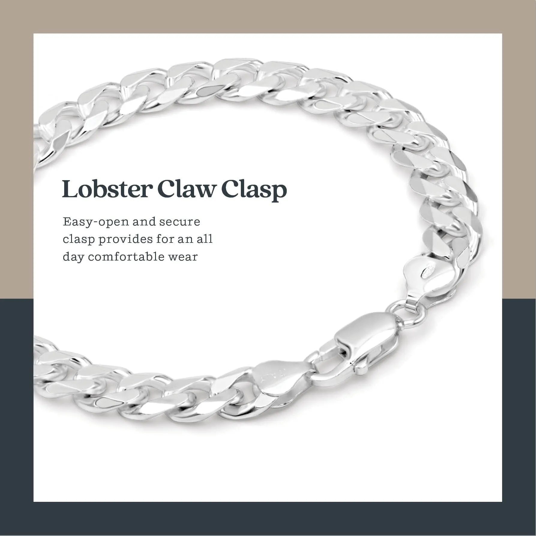 925 Sterling Silver Cuban Curb Link Anklet Bracelet