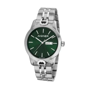 Aigner Men's Stainless Steel Case Bracelet Olive Green Dial Watch