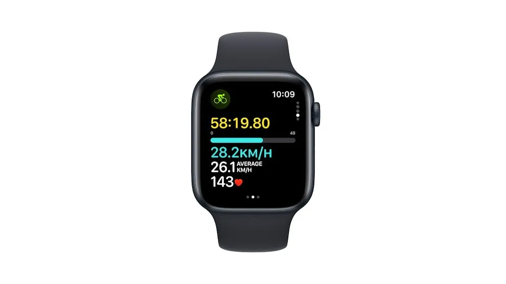 Apple Watch SE 44mm Midnight Aluminium Case with Midnight Sport Band M/L - GPS   Cellular