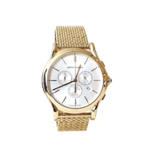 Armani Men's Chronograph Watch With White Dial