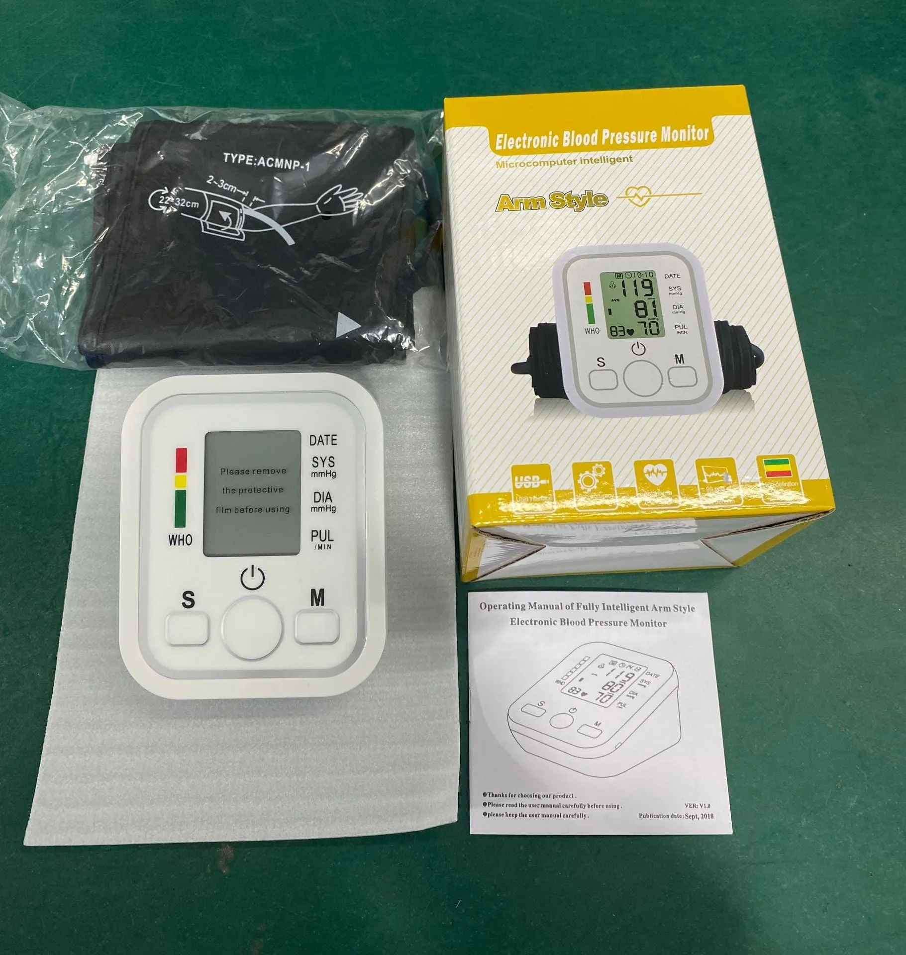 Battery System Digital ARM Blood Pressure Monitor