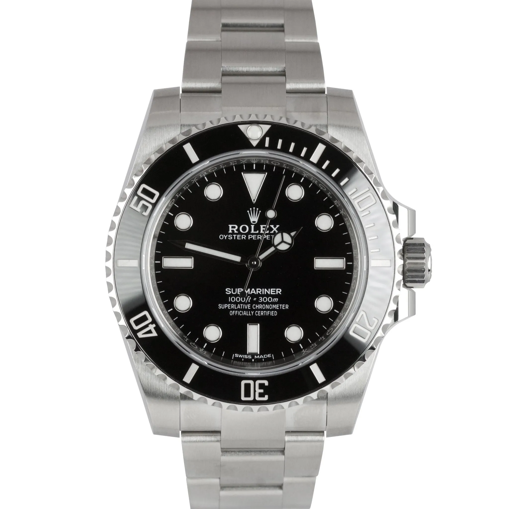 BRAND NEW 2019 Rolex Submariner No-Date 114060 Stainless 40mm Black Watch