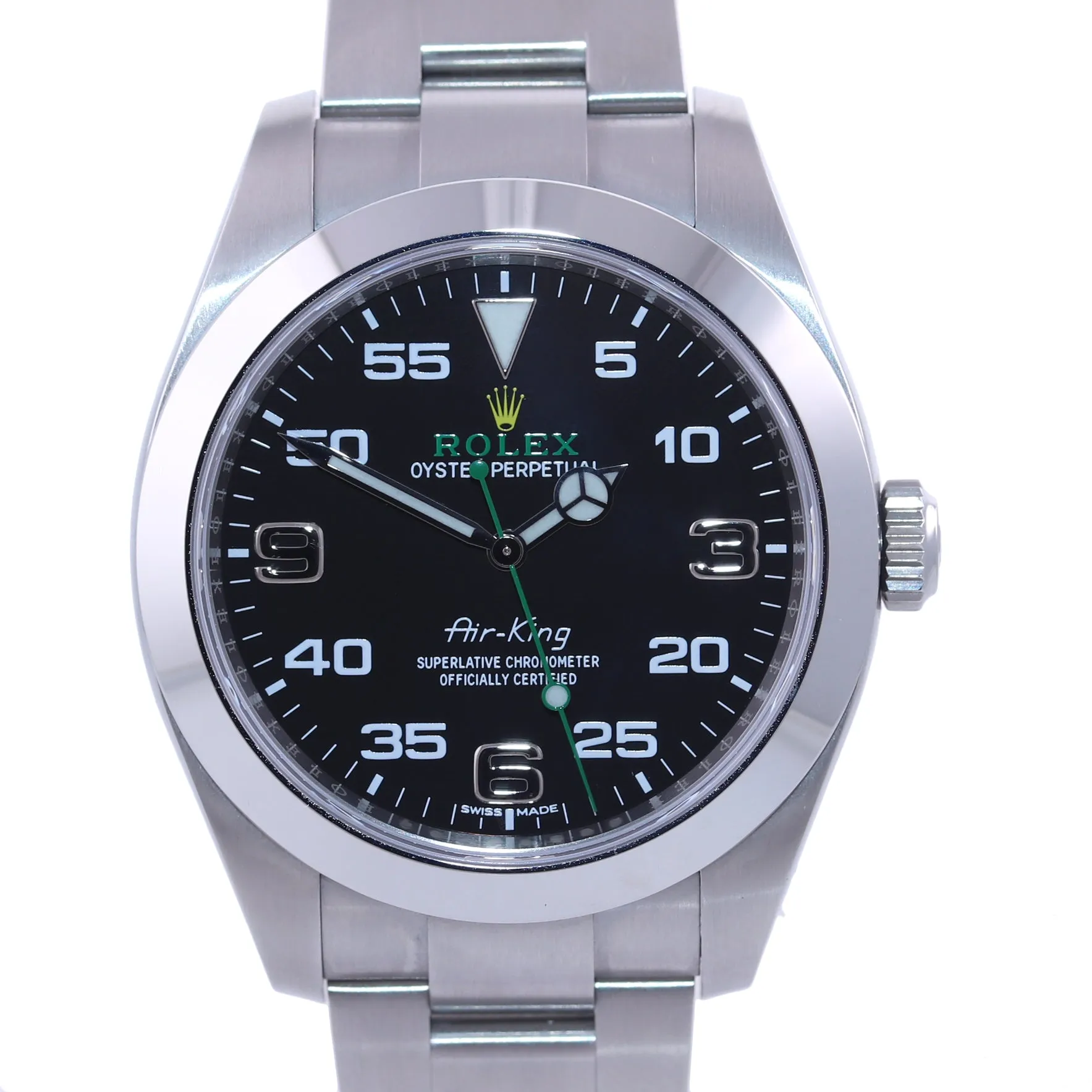 BRAND NEW 2020 PAPERS  Rolex Air-King 116900 Green Arabic 40mm Steel Watch Box
