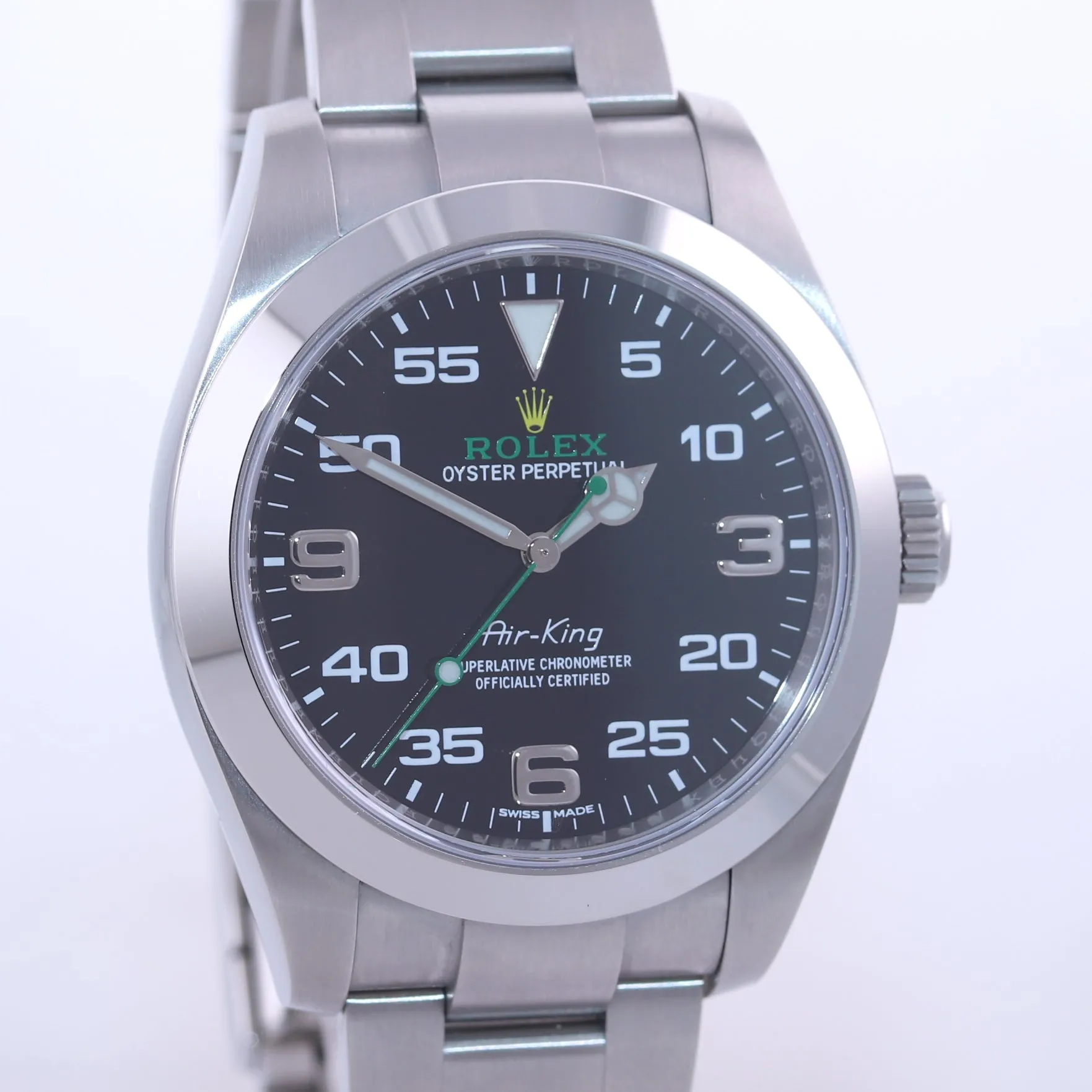 BRAND NEW 2020 PAPERS  Rolex Air-King 116900 Green Arabic 40mm Steel Watch Box