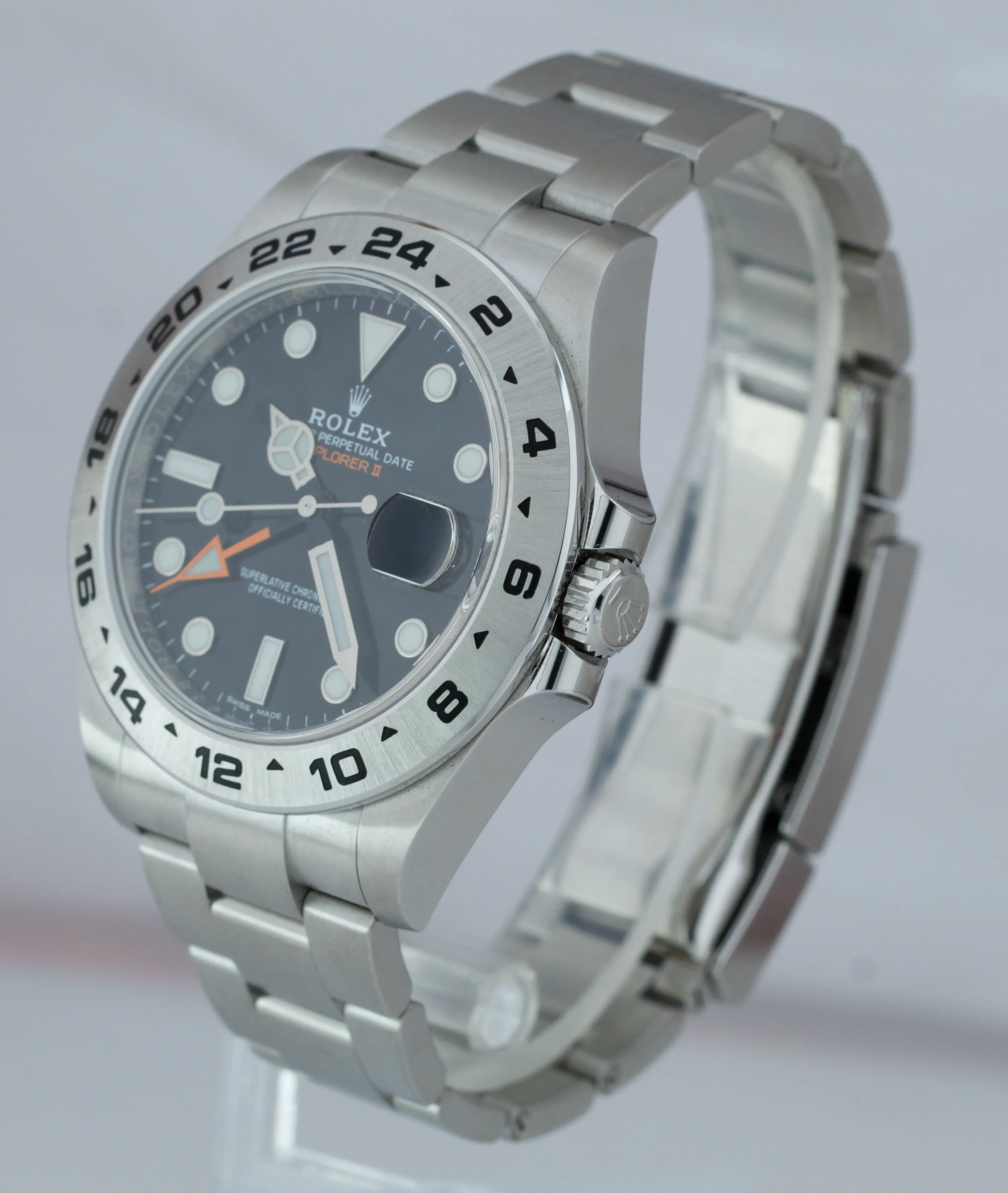BRAND NEW 2021 Rolex Explorer II 42mm Black Steel Orange GMT Date Watch 216570