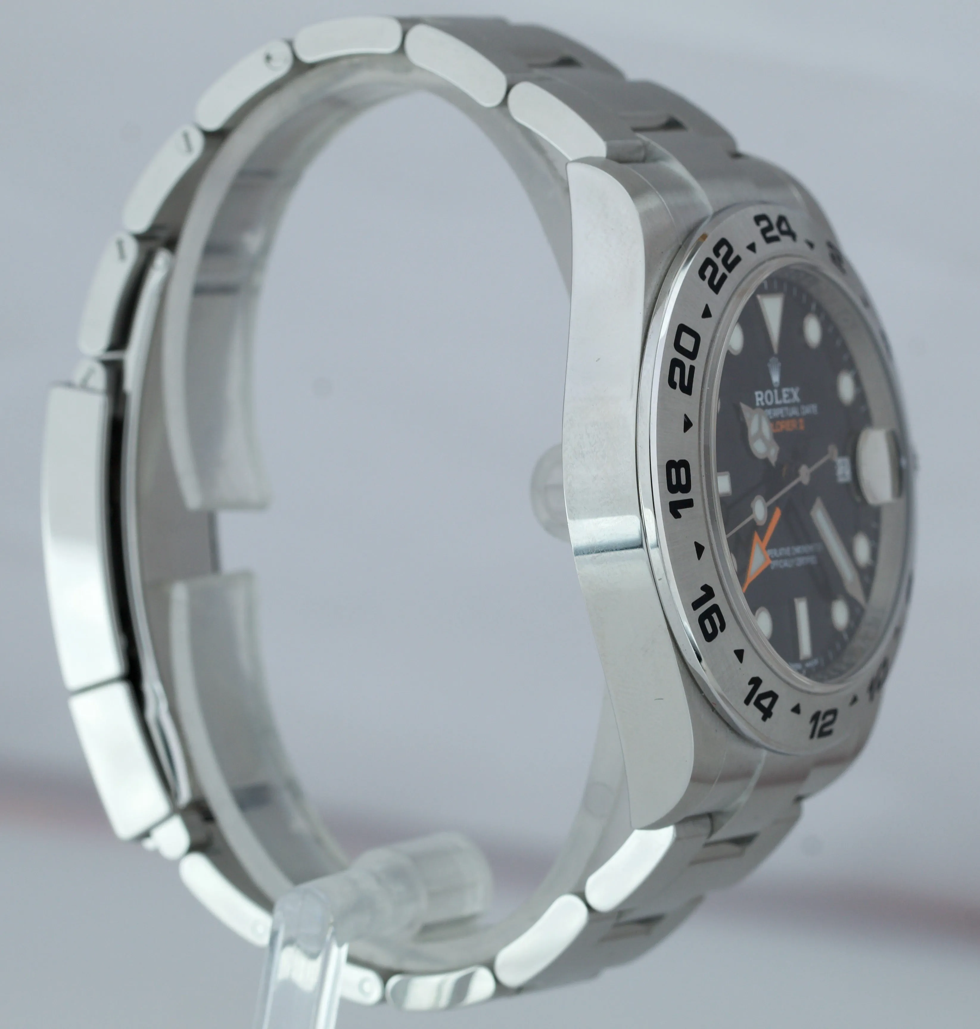 BRAND NEW 2021 Rolex Explorer II 42mm Black Steel Orange GMT Date Watch 216570