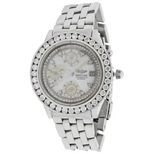 Breitling Chronomat 39mm Diamonds A13352 White Dial Automatic Men's Watch