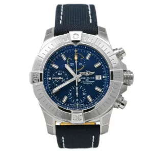 Breitling Men's Avenger Stainless Steel 45mm Blue Chronograph Dial Watch Reference #: A13317