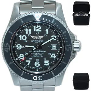 Breitling SuperOcean 44 Stainless Steel Black 44mm Date Dive Watch A17392