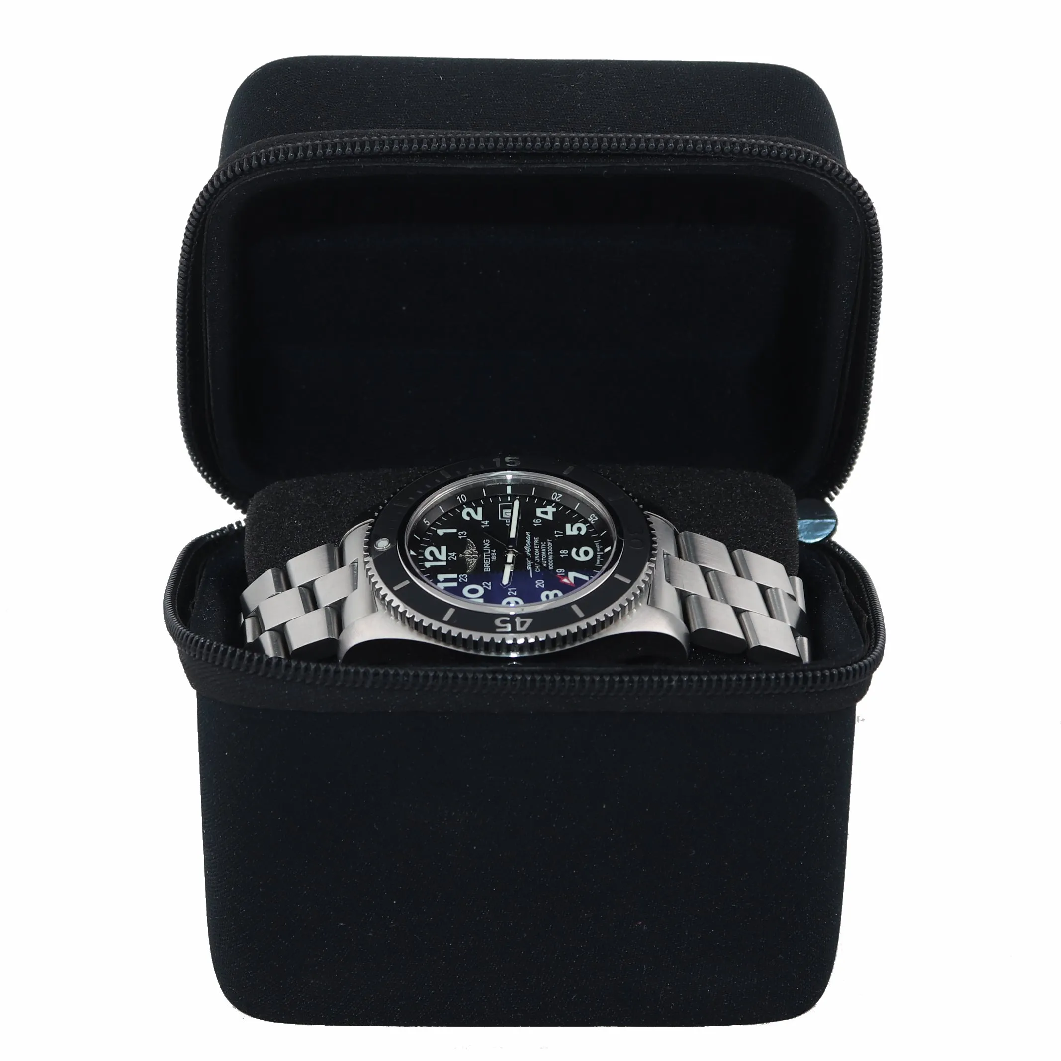 Breitling SuperOcean 44 Stainless Steel Black 44mm Date Dive Watch A17392