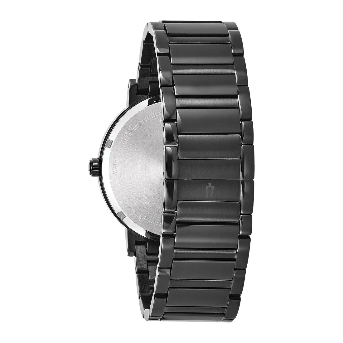 Bulova Futuro Mens Black Tone Diamond Dial Watch