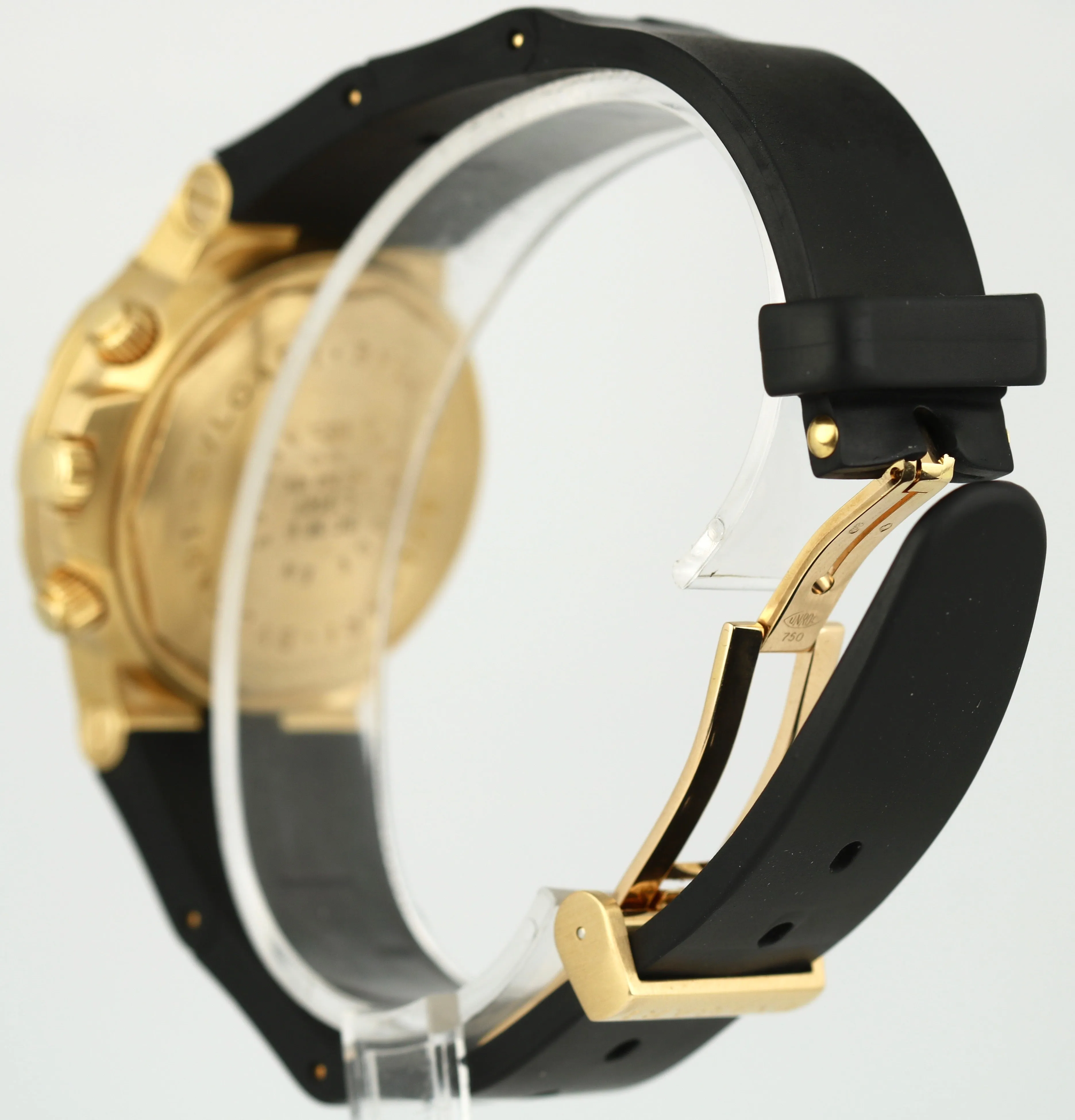 BVLGARI Bulgari Diagono Automatic Acqua Scuba 18K Yellow Gold Black 38mm Watch