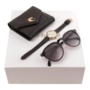 Cacharel CPLNS218A-Set Cacharel Black (lady purse, watch & sunglasses)