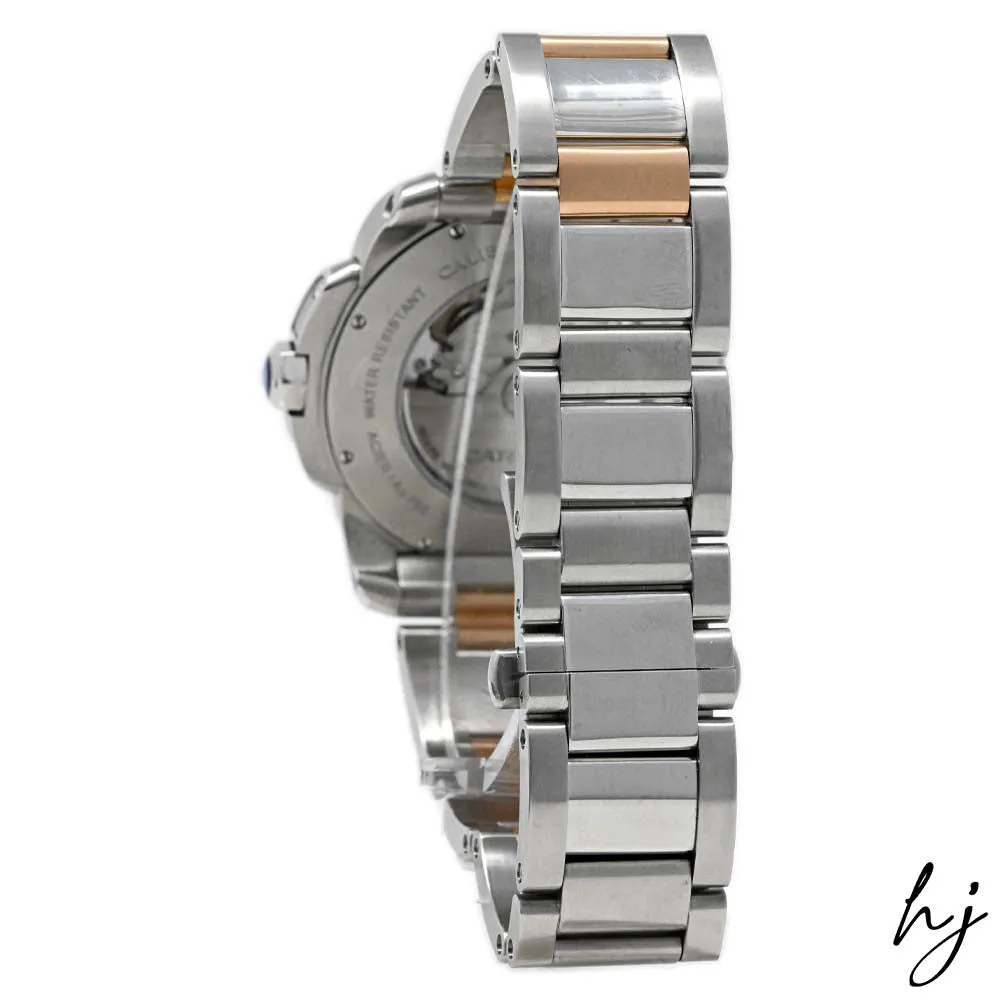 Cartier Men's Calibre De Cartier 18K Pink Gold & Steel 42mm Silver Dial Watch Reference #: W7100036