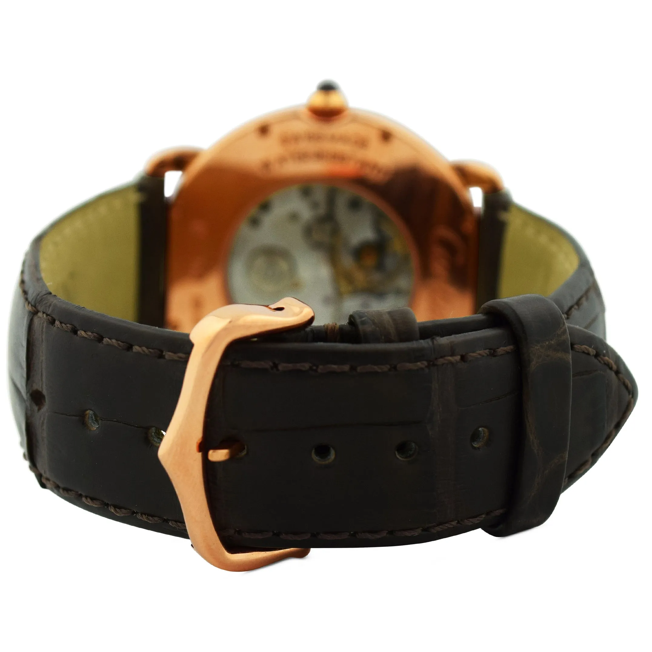 Cartier Men's RONDE LOUIS Pink Gold 36mm Silver Roman Numeral Dial Watch Reference #: W6800251