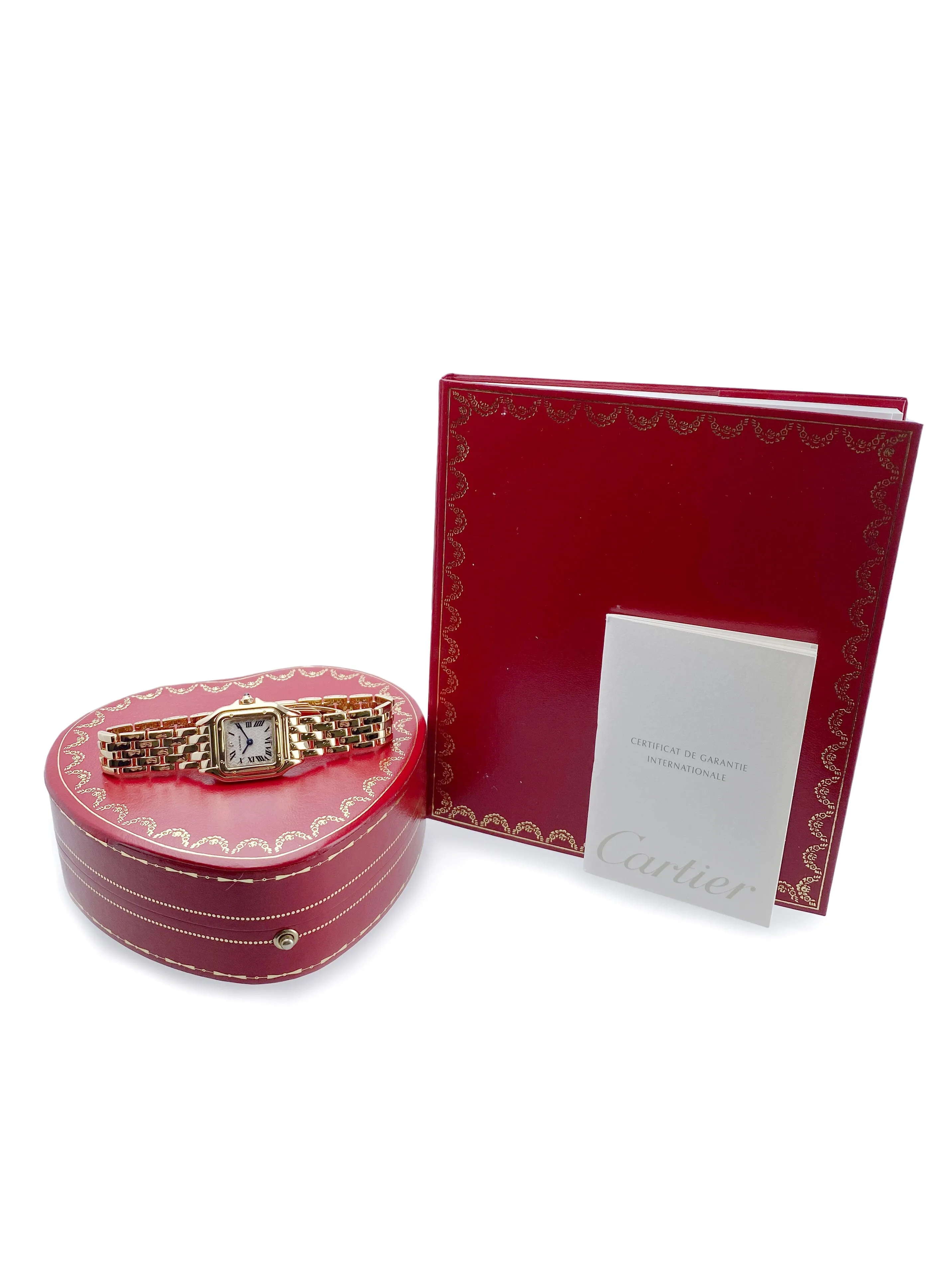 Cartier Panthere W25059B9 Heart Dial Limited Edition Ladies Watch Box Papers