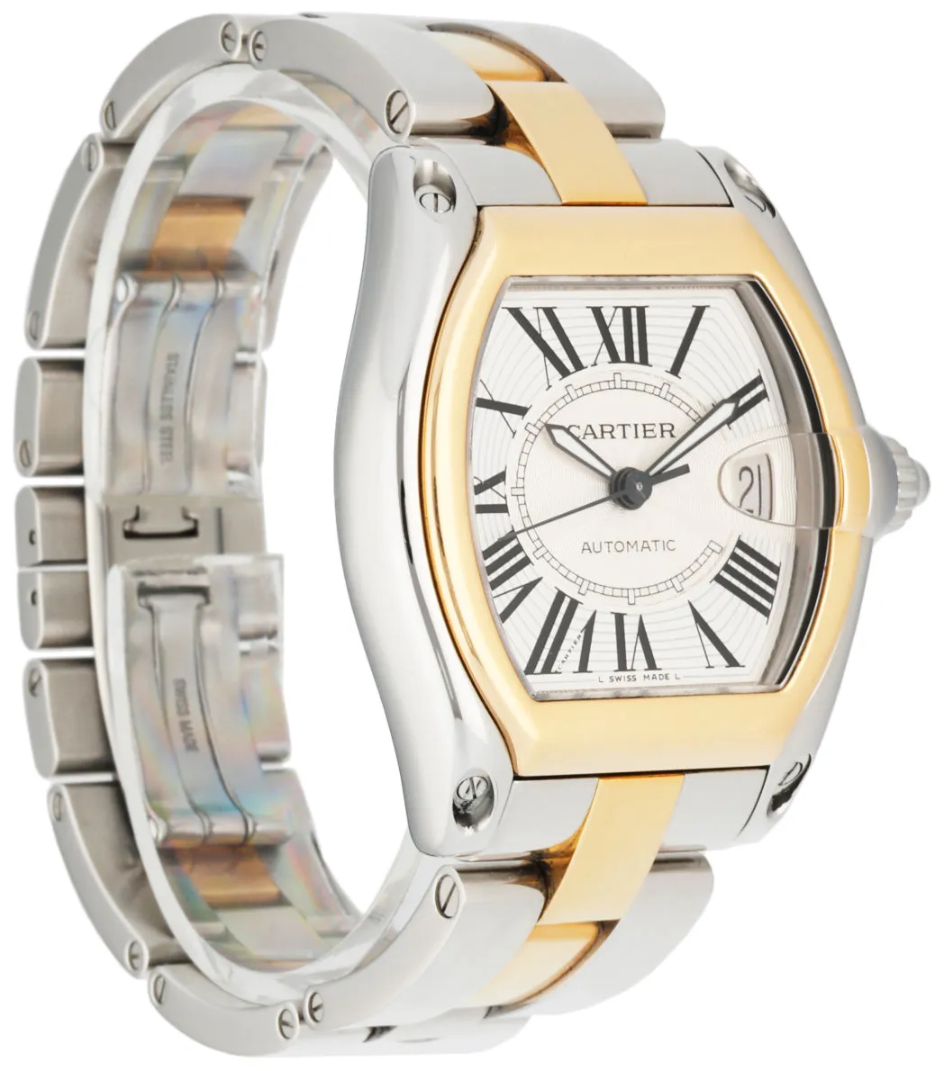 Cartier Roadster W62031Y4 18k Yellow Gold & Steel Mens Watch