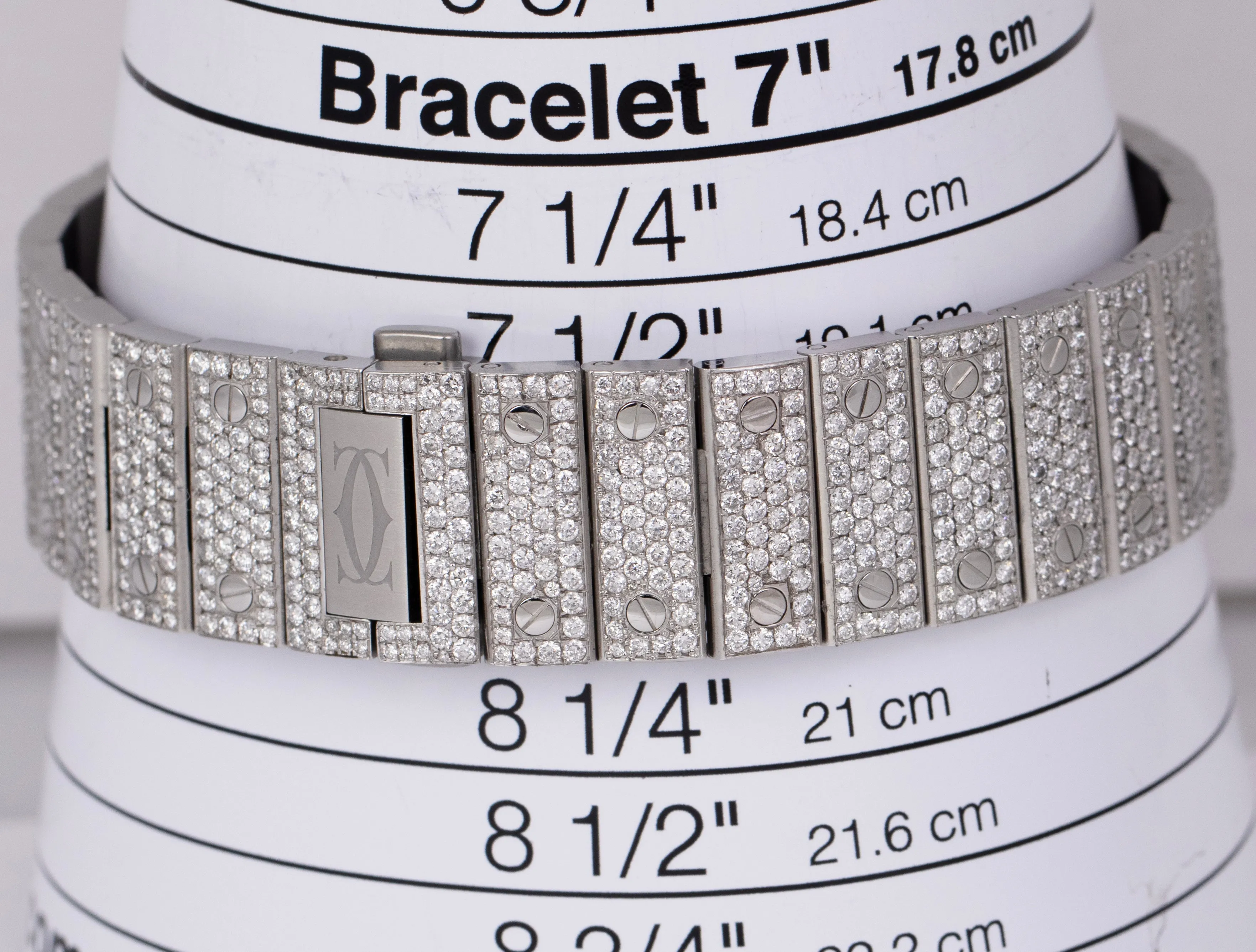 Cartier Santos 39.8mm DIAMOND BUST DOWN Automatic Stainless Steel Watch 4072