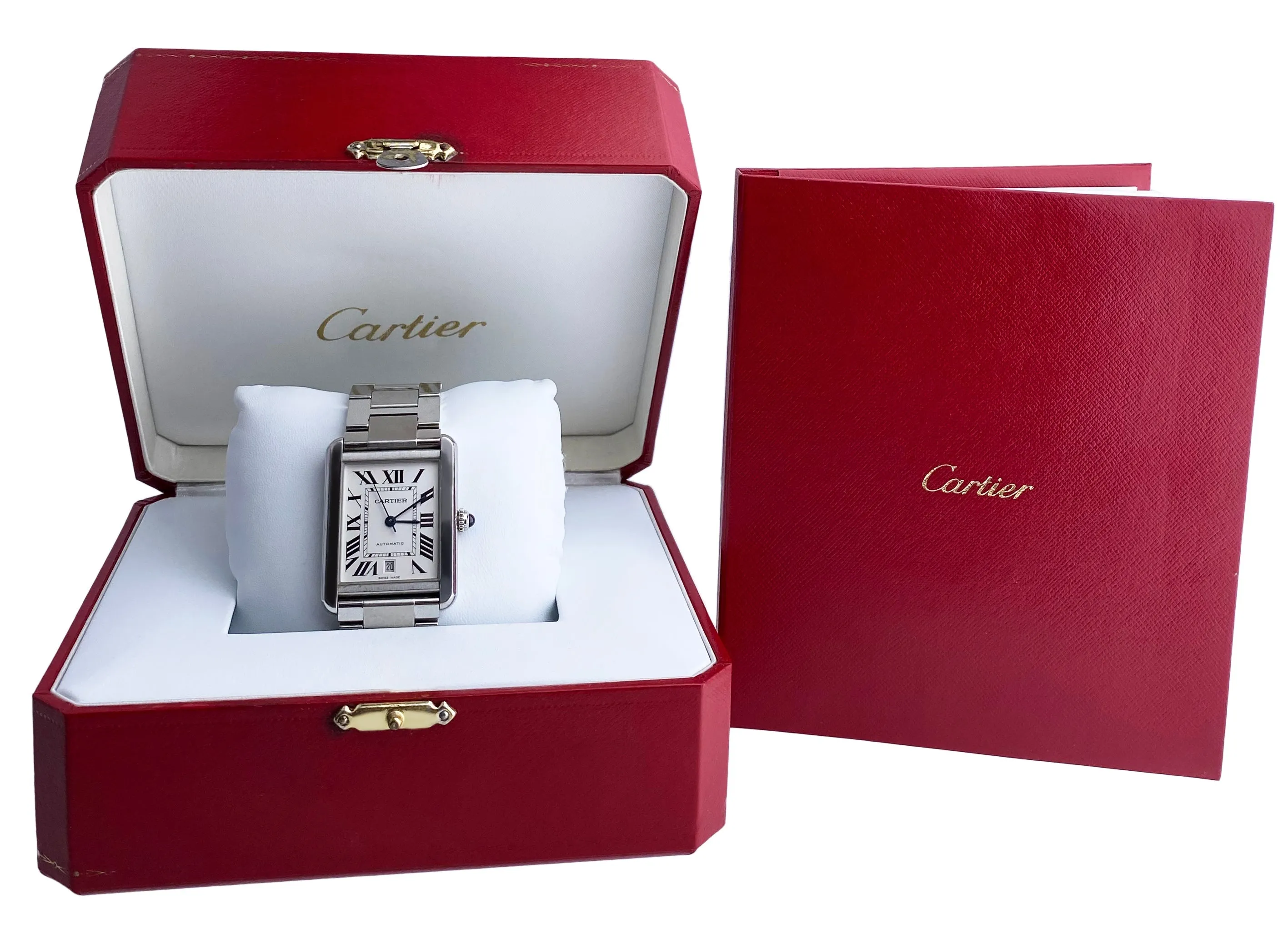 Cartier Tank Solo XL 3800 Mens Watch with Box & Papers