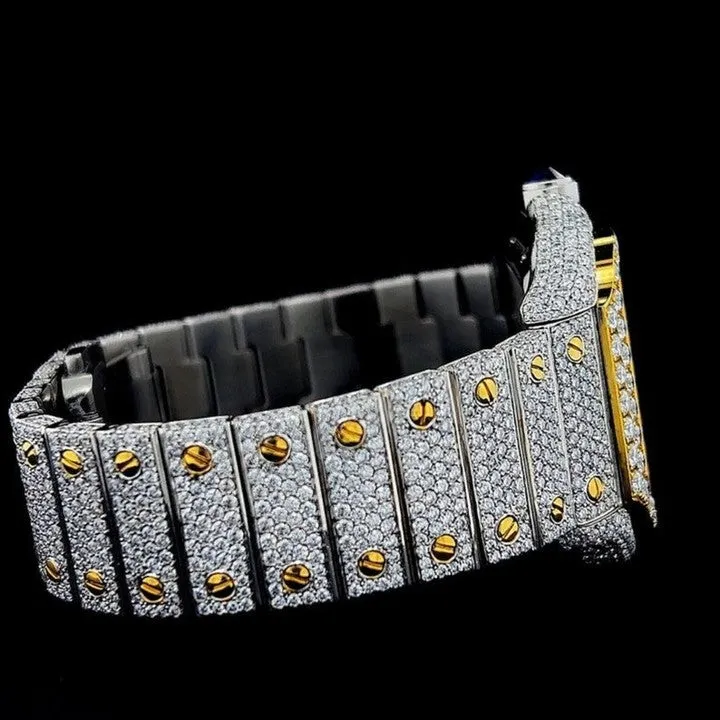 Cartir Santos Moissanite Diamond Watch