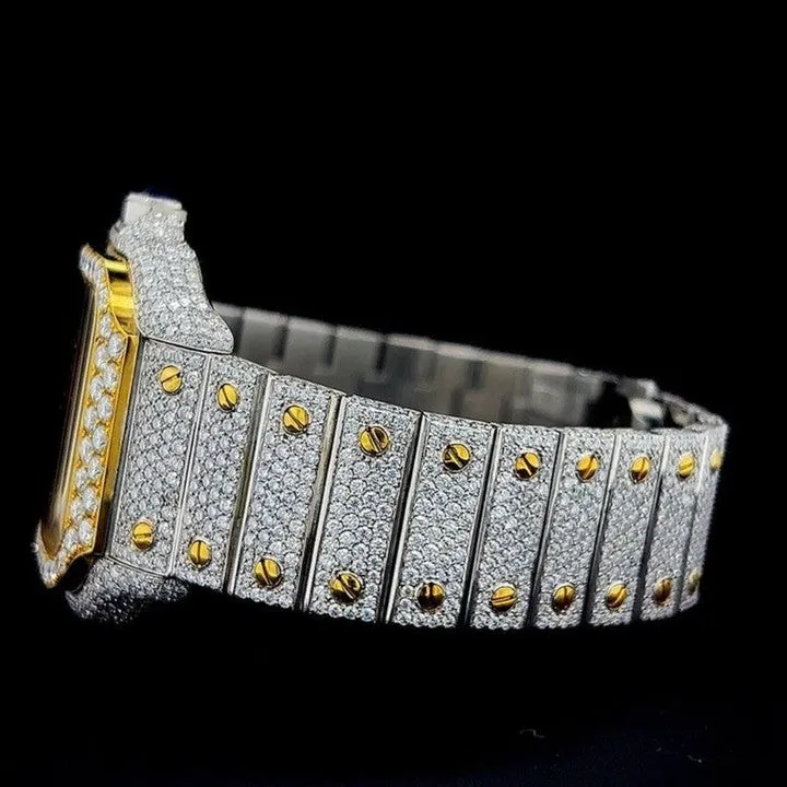 Cartir Santos Moissanite Diamond Watch