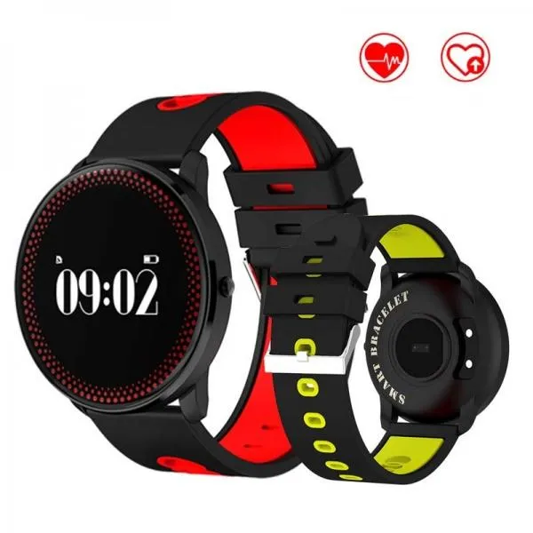 CF007 Fitness Tracker Heart Rate Blood Pressure Monitor Smart Wristband - Yellow