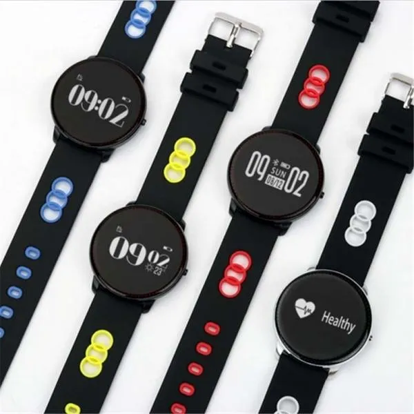 CF007 Fitness Tracker Heart Rate Blood Pressure Monitor Smart Wristband - Yellow