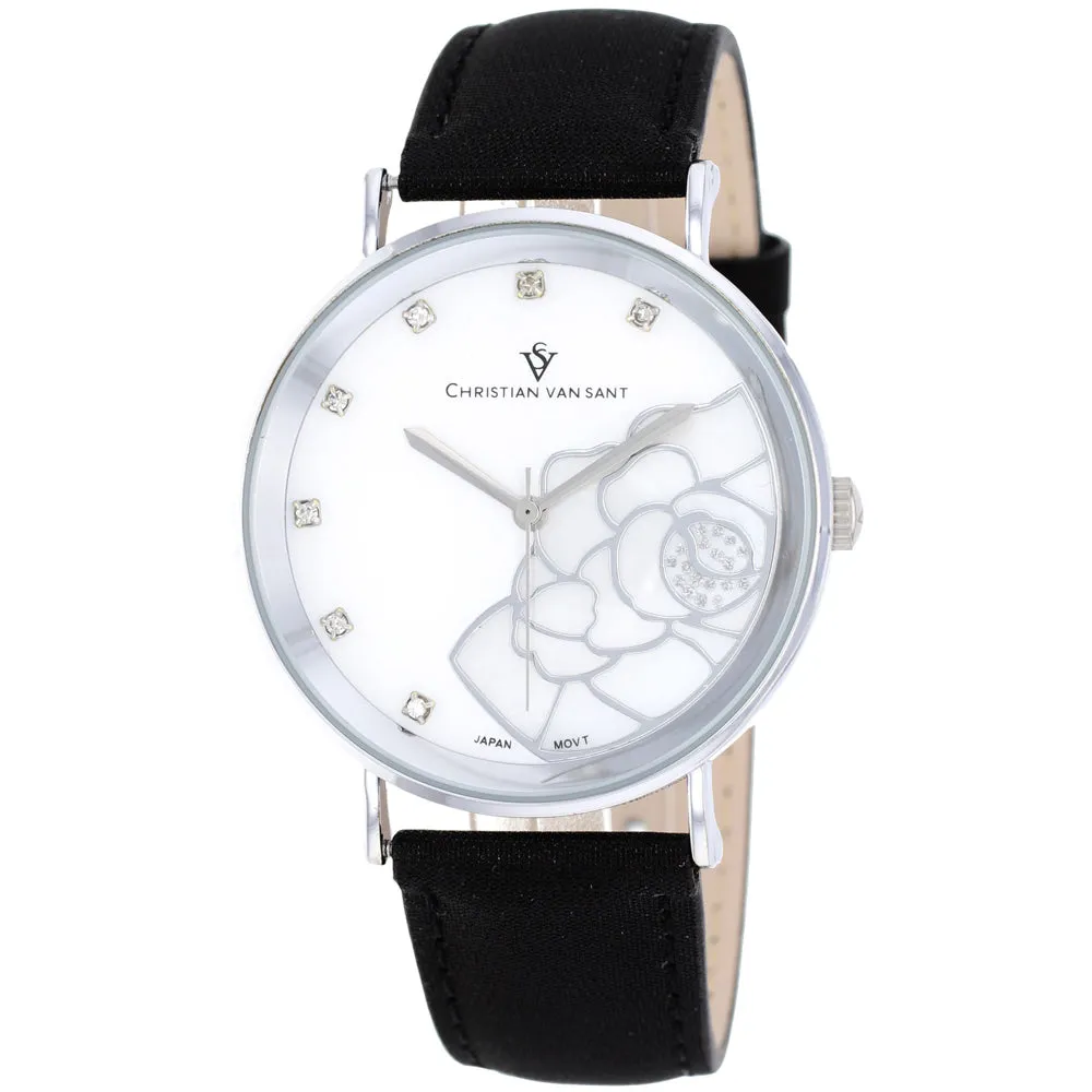 Christian Van Sant Women's Fleur White MOP Dial Watch - CV2210