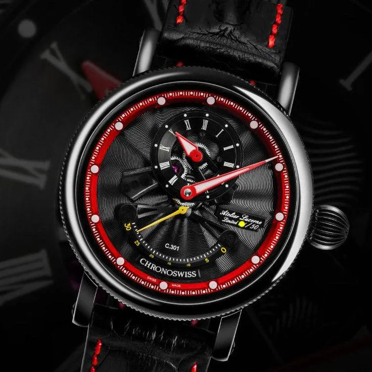 Chronoswiss open gear clock resec limited edition 50pezzi 44mm Black Automatic Steel Finish DLC Black CH-6925-BKRE