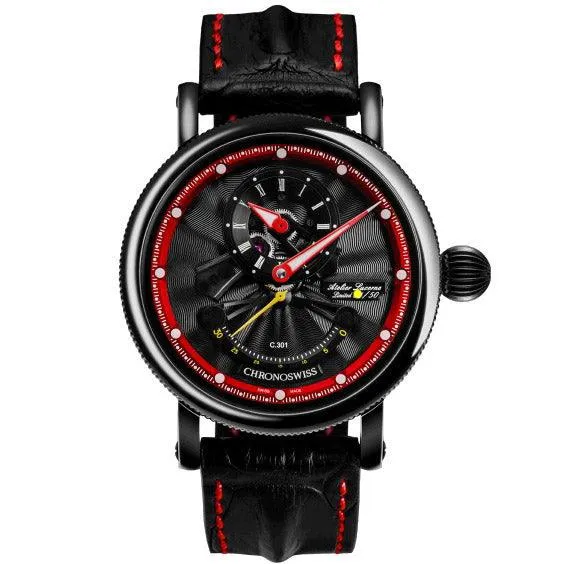 Chronoswiss open gear clock resec limited edition 50pezzi 44mm Black Automatic Steel Finish DLC Black CH-6925-BKRE