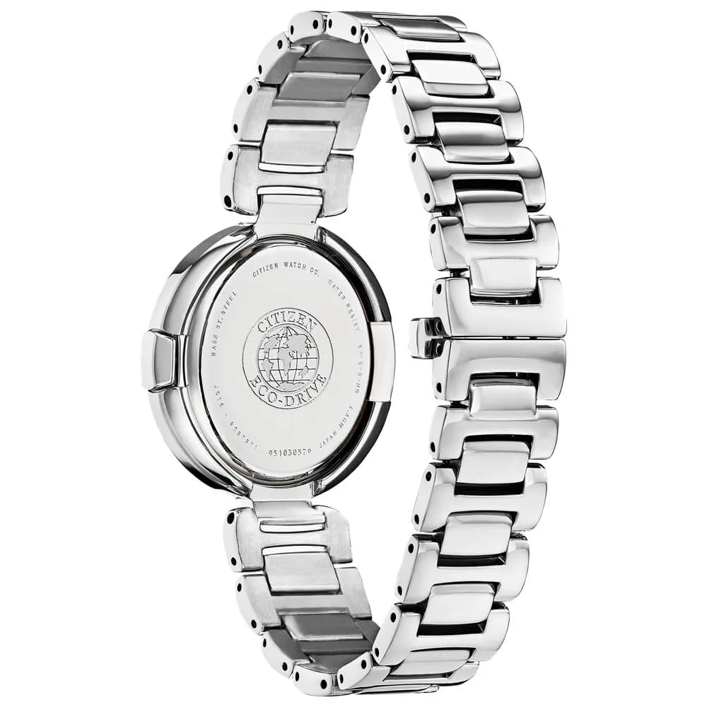 Citizen Capella Silver Dial Stainless Steel Diamond Women's Watch EX1500-52A