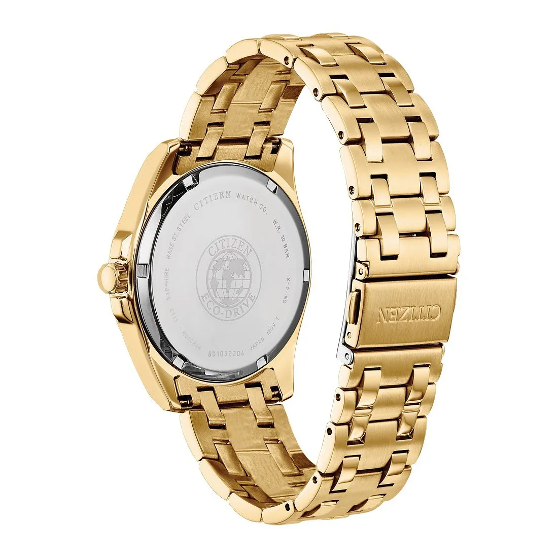 Citizen Corso Mens Eco Drive Gold Tone Diamond and Blue Dial Watch