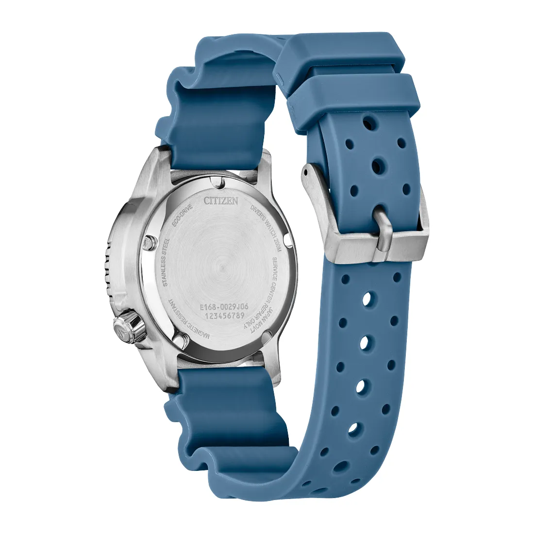 Citizen Promaster Dive Ladies Eco Drive Blue Dial Blue Rubber Strap Watch