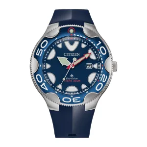 Citizen Promaster Sea Mens Eco Drive Stainless Steel Blue Rubber Strap Watch