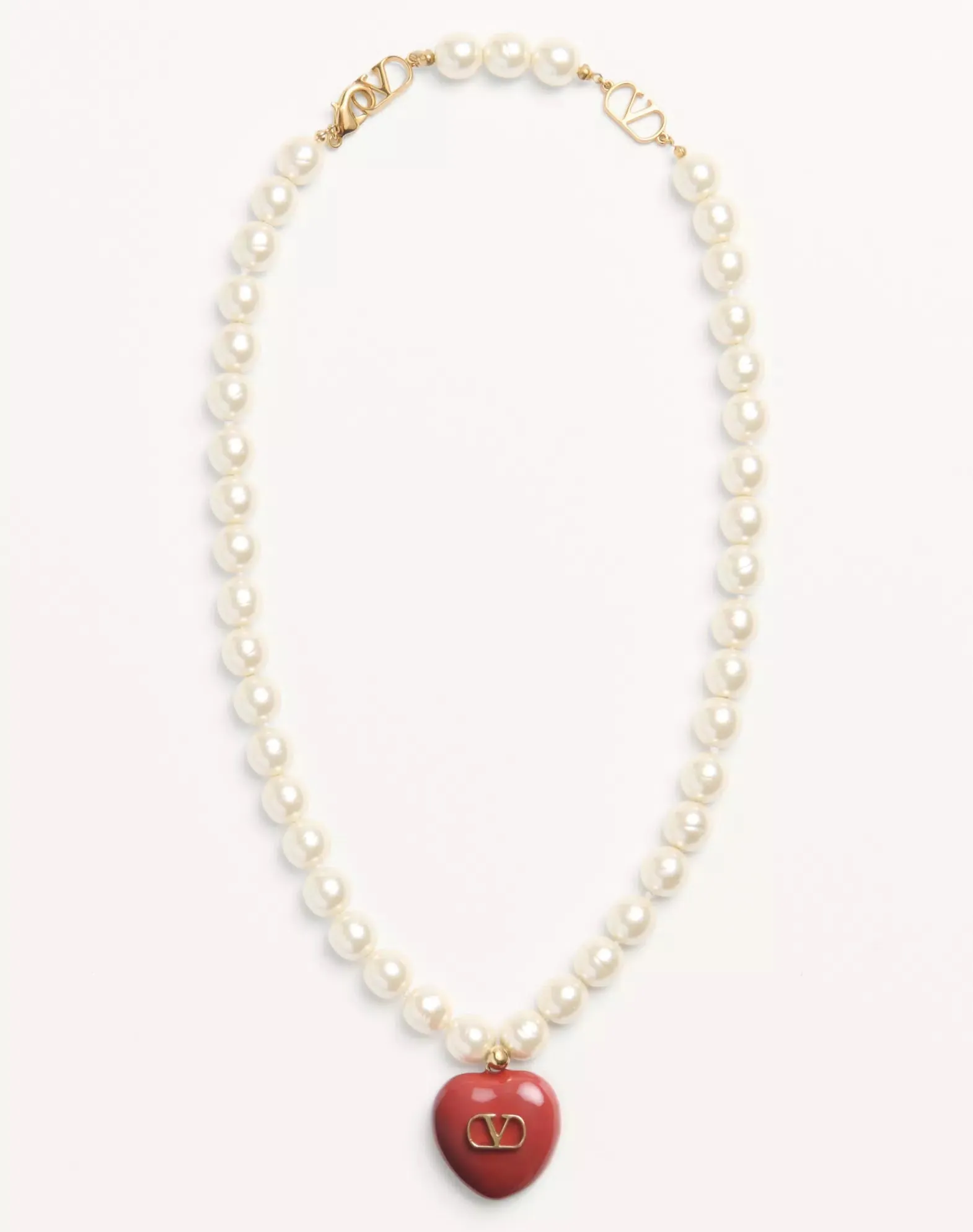 Coeur Royal Necklace In Metal, Enamel And Beads
