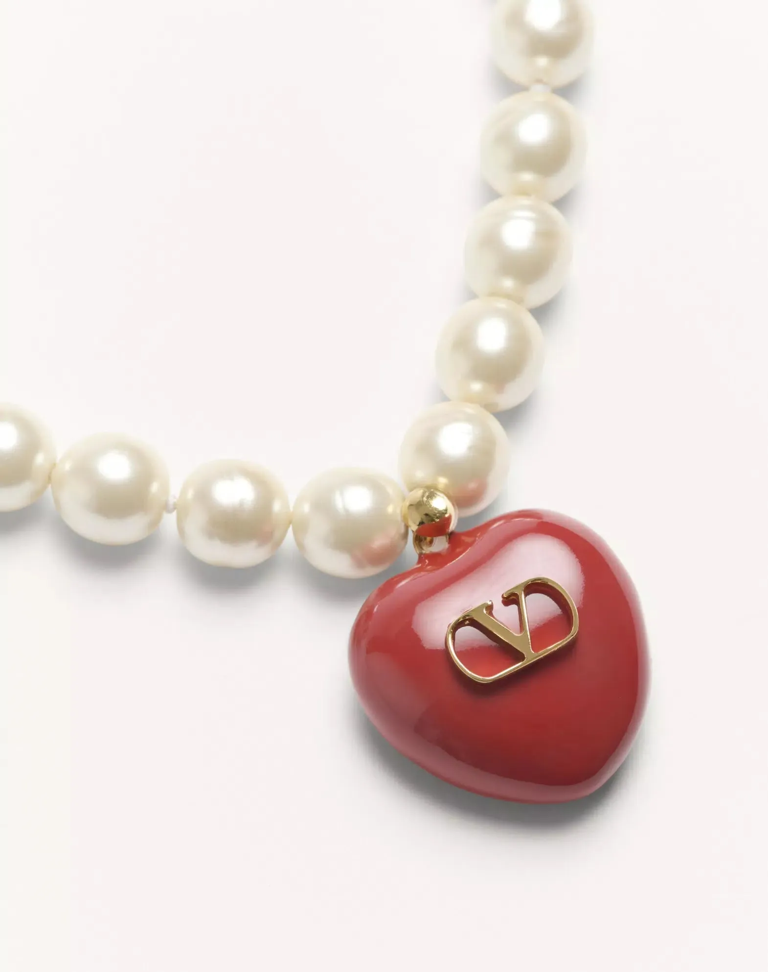 Coeur Royal Necklace In Metal, Enamel And Beads