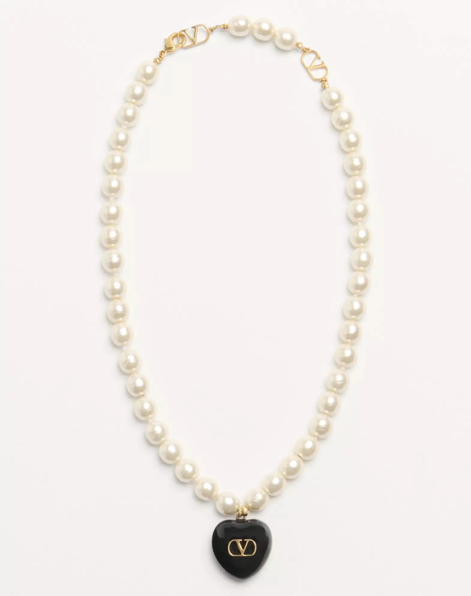 Coeur Royal Necklace In Metal, Enamel And Beads