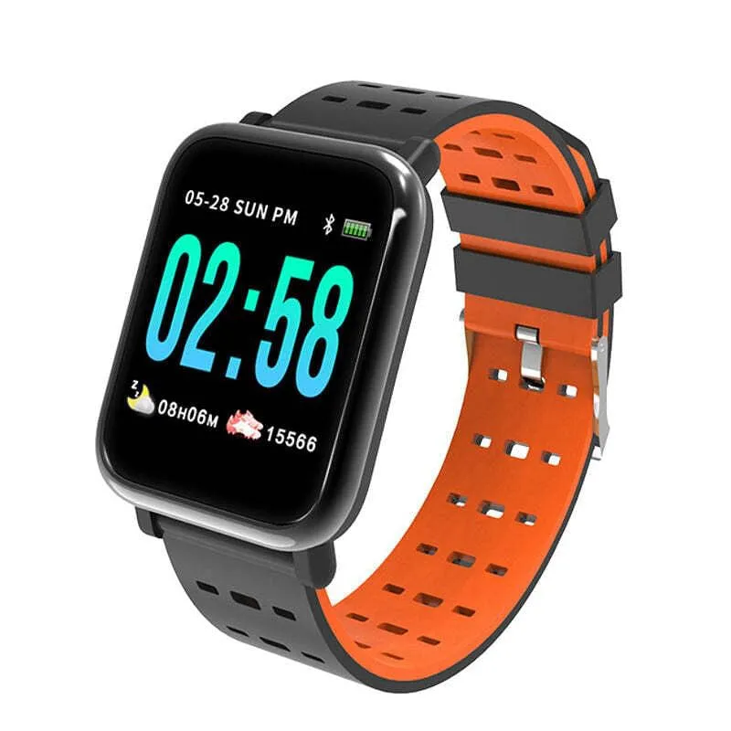 Color: ORANGE - SmartFit Upbeat Live HR And BP Monitor Smart Watch
