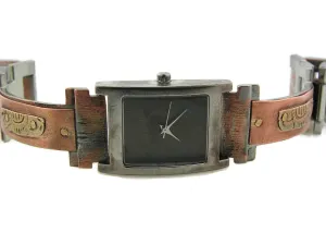 Copper & Brass Watch, bluer Dial