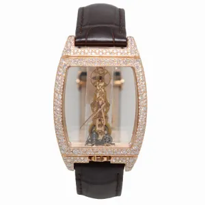 Corum Men's Golden Bridge Classic Rose Gold 51mm Skeleton Dial Watch Reference #B113/03853