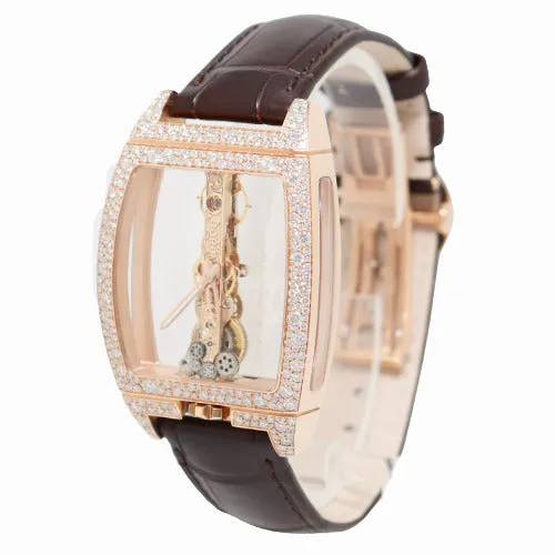 Corum Men's Golden Bridge Classic Rose Gold 51mm Skeleton Dial Watch Reference #B113/03853