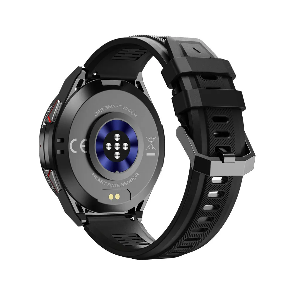 Dateoy K-Rex 4 Rugged Smartwatch - Dual-Band GPS, 150  Sports Modes, 480mAh Battery, Bluetooth Calling, AI Voice Assistant, 3 ATM Waterproof