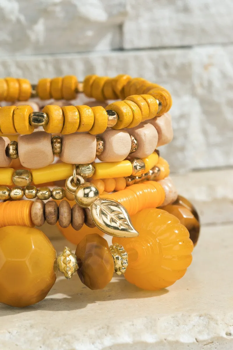 Desert Skyline Seed Bead bracelet with charm accents *