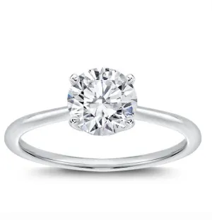 Diamond Engagement Ring Natural Round Cut 0.72 CT J  VVS1 Clarity GIA Certified